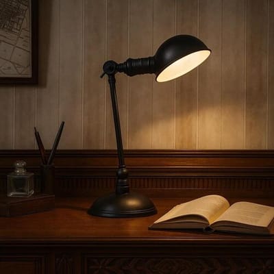 KS Verlichting Bureaulamp Portobello Antiek Zwart