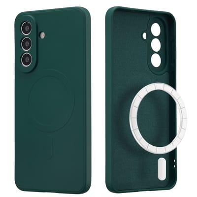 imoshion Hoesje - Geschikt voor Samsung Galaxy A57 (5G) - Color Backcover met Magnetische Ring - Donkergroen
