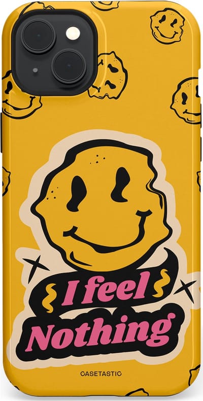 Casetastic hoesje geschikt voor Apple iPhone 15 Plus - MagSafe - Dubbellaagse bescherming - Alles is niks - Fashion Case - Okergeel Zwart Zand