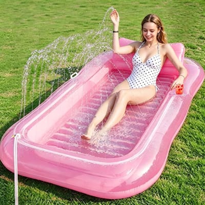 Opblaasbaar Zwembadbed met Rugleuning en Drinkbekerhouder, Ideaal voor Zomerplezier en Ontspanning in het Water, Perfect voor Volwassenen en Kinderen