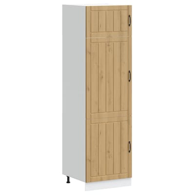 vidaXL - Keukenkast - Lucca - bewerkt - hout - artisanaal - eikenkleur