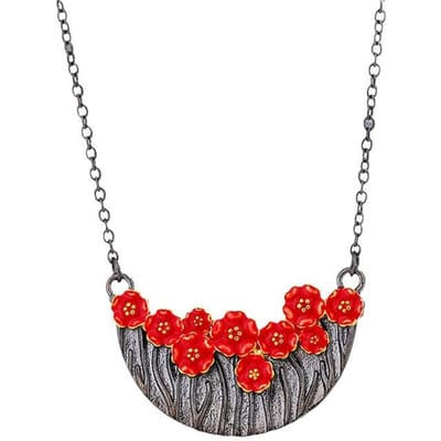 Genees De Zachte Lelietje-van-dalen Bloemen Ketting Super Feeëriek Temperament Alles Passend Ketting Vrouwelijke Minderheid Please consult customer service. red