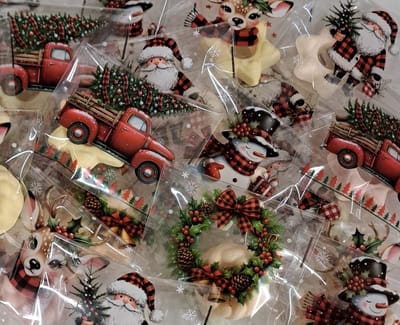 25 kerst zakjes schuim kerstkransjes kerstsnoep-kerst snoepo