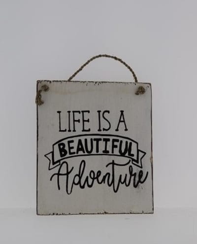 Tekstbord 13x15 cm Life is a Beautiful