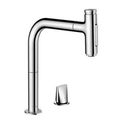 Hansgrohe Metris Select M71 2-hole single lever kitchen mixer 200, pull-out shower, 2jet, sBox 73818000