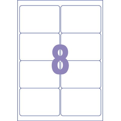 Kangaro etiketten - universeel - inkjet/laser/kopieer - 99,1x67,7mm - 25 vel - 8 stickers per vel
