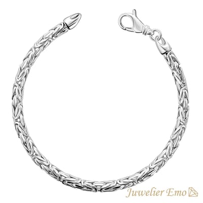 Armband Zilver – Ronde Koningsarmband Zilver – Dikte 4 mm – Lengte 19 CM - LARGE