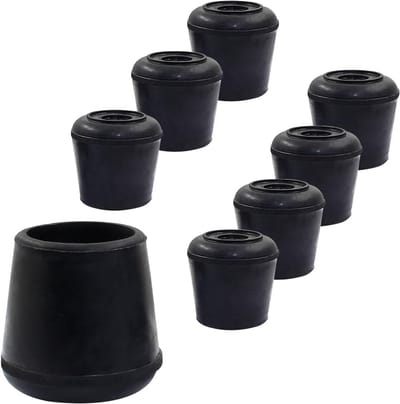 8x Ronde Stoeppoten Doppen Rubber Voor Stoelpoten 31-32 mm