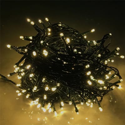 NAIZY Fairy Lights 30 m LED lichtsnoer, stroomvoorziening met stekker, 8 standen, waterdicht, IP44, feestverlichting voor Kerstmis, bruiloft en Halloween, warmwit