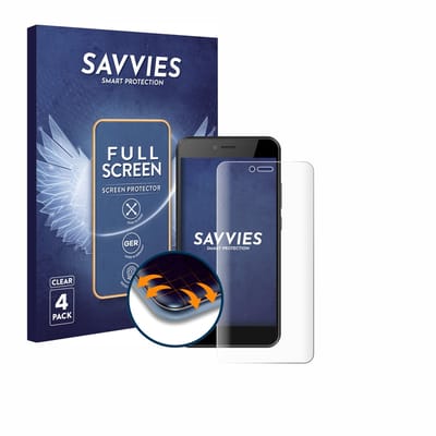 Savvies - Screenprotector voor HTC Wildfire E5 Life - Folie Beschermfolie transparant volledig dekking 4 Stuks