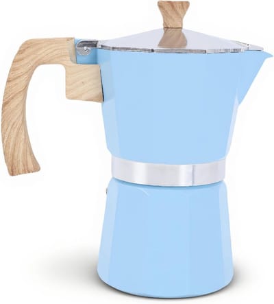 Koffiezetapparaat van 300 ml van aluminium, ideaal voor het zetten van authentieke espresso thuis of tijdens het kamperen, met enkelvoudig ventielontwerp