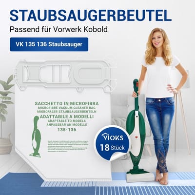 Stofzuigerzakken Set - Vacuümzakken Reserveonderdelen - Stofvrij Houden - Met Klapsluiting - 18 Stuks - Wit