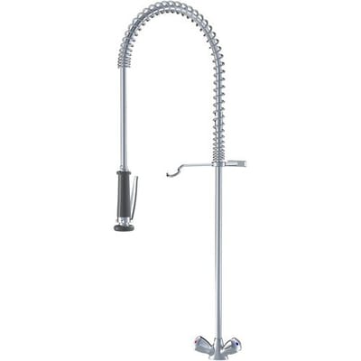 KWC Gastro two-handle sink mixer with dishwashing spray for professional kitchen K.24.41.60.000C06