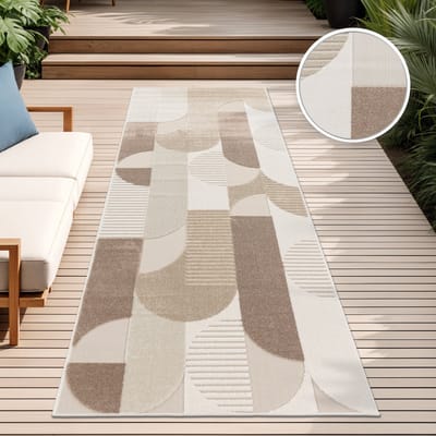 Paco Home Vloerkleed Voor Binnen En Buiten Balkon Terras Scandinavisch Boho Eenkleurig 60x100 cm