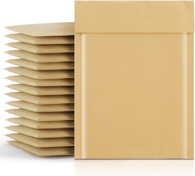Gewatteerde Enveloppen - Verzend Enveloppen - Veilig Verzenden - Extra Bellenvoering - 6x10 Inch 50st - Natuur Kraft