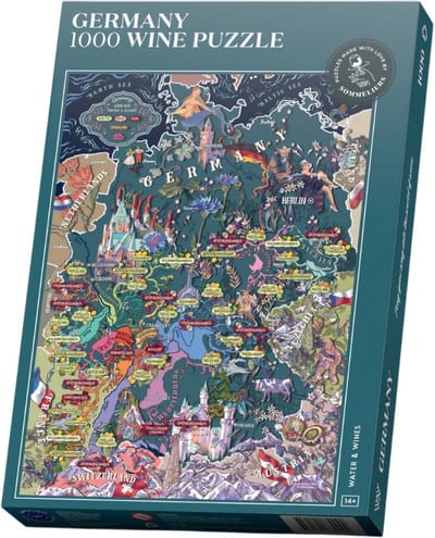 Puzzel Duitsland wijn - wijnkaart Duitse wijngebieden - legpuzzel - 1000 stukjes