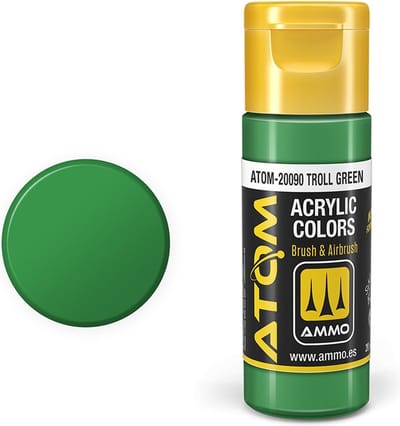AMMO by Mig Jimenez Hobbyverf Acrylverf - MIG 20090 ATOM - Troll Green - Acryl - 20ml Verf flesje - 20 ml