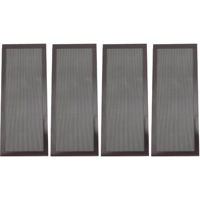 4 stuks Vloerrooster Afdekking PVC Magnetisch Stofdicht Vloerluik Scherm Afdekking voor Huis Muur Plafond Zwart zwart