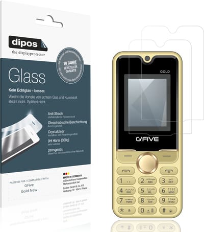 dipos – 2x Pantserfolie geschikt voor GFive Gold New | 9H Screenprotector