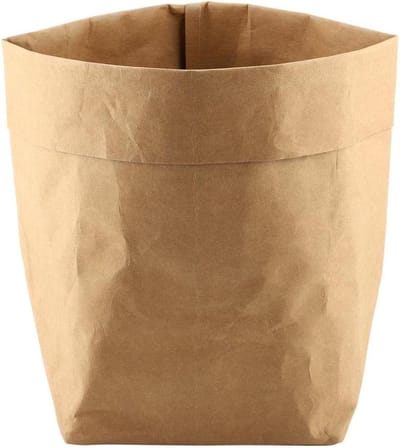 Opvouwbare multifunctionele opbergtas voor tuin en huis - bruin - Bloemmotief - Kraftpapier - 25 * 25 * 40 cm