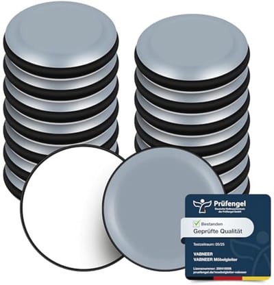 Zelfklevende Meubelglijders voor Gladde Vloeren - 16 Stuks PTFE Teflon Rond 30 mm