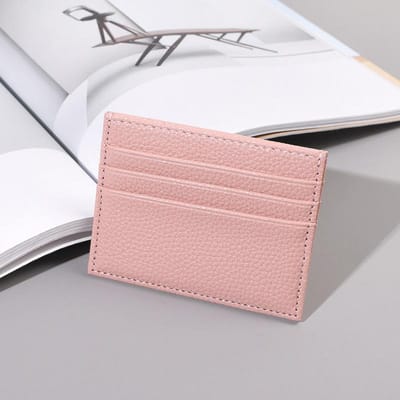 Porte-cartes de mode créatif porte-cartes d'identité multi-cartes ouverture latérale porte-cartes de monnaie rose