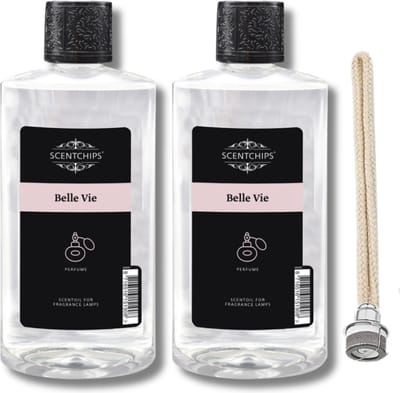 Scentchips Belle Vie - Geurolie Voor Oliebrander Set van 2 - Inclusief Geurlont - Parfum Olie - Geurolie Voor Lampenolie - Geurlamp Olie - 475ml x 2