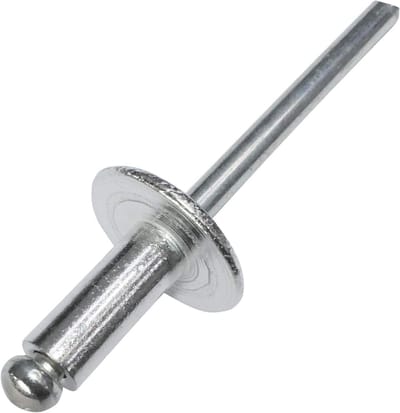 Blindklinknagels Set - Popnagels Aluminium - Metaal Bevestigen - Brede Kop - 5x12 mm 100 stuks - Zilverkleurig