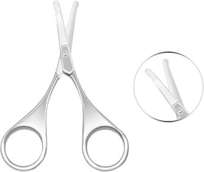 Afgeronde punt schaar voor neus en oor haar