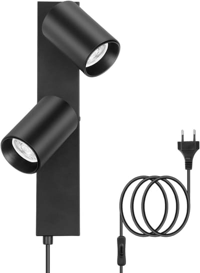 DailySupplies® Wandlamp Binnen met Snoer - Wandlamp met Stekker voor Binnen - Slaapkamer Bedlampje