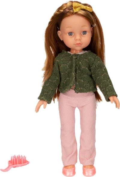 Grote Realistische Pop met Scharnieren 32 cm - Inclusief Kam en Kleding - Speelgoed voor Jongens en Meisjes vanaf 3 Jaar