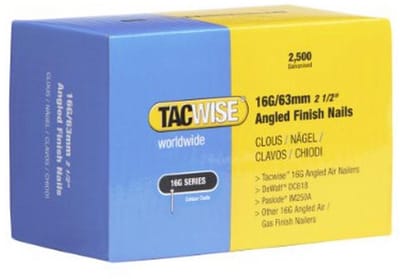 16G Verzinkte Afwerknagels 63 mm - 2500 Stuks voor Houtbewerking en Aftimmering