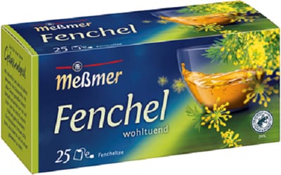 MEßMER kruidenthee venkel fijn aromatisch, 25 theezakjes 12 x 75 g pakjes