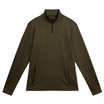Skipully J.Lindeberg Men Aerial 1/4 Zip Midlayer Forest Green-XL