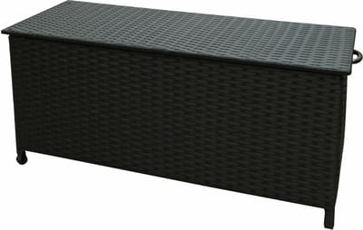Kynast kussenbox 260 liter ratan tuinkussen kist met deksel en gasveren 133x55x63cm
