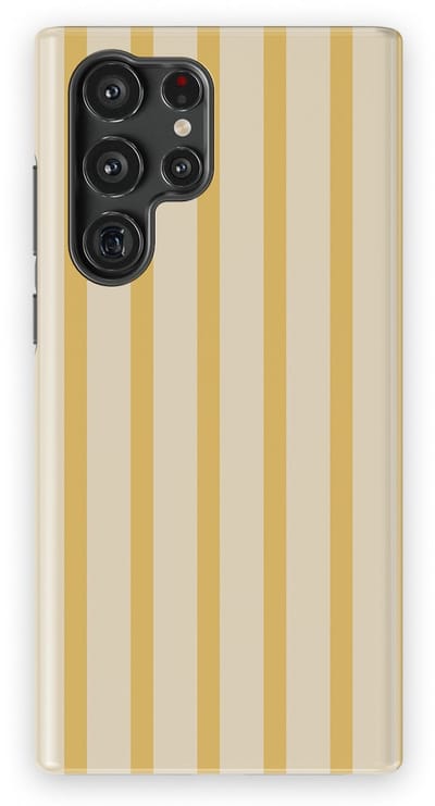 DripCase Gestreept Hoesje Samsung Galaxy S22 Ultra | Backcover met Mag | Stripes Motief | Trendy Case Samsung Galaxy S22 Ultra met Strepen Vanilla Drop