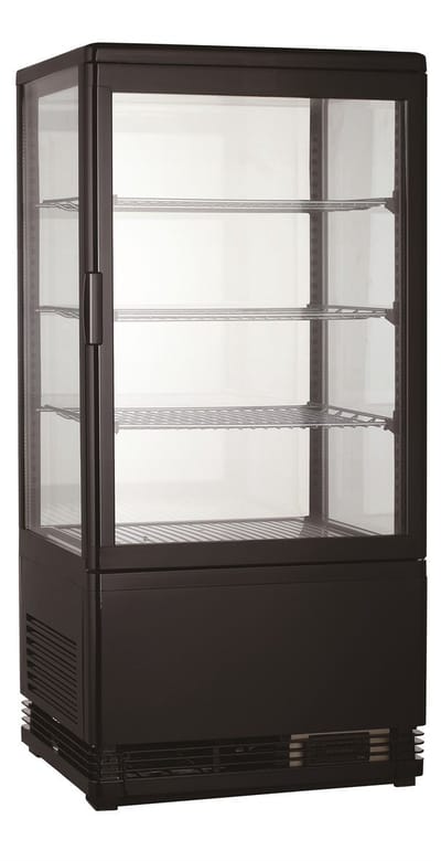 Combisteel Koelvitrine - 68L - Zwart - 0°c/+12°c - 4 Niveaus - 428x386x885mm