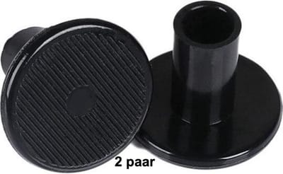 CHPN -Hakbeschermers - Bescherm je hakken - Zwart - Rond - 2paar Zwarte Hakbeschermers - Small - Bescherm je Hakken - Kunststof