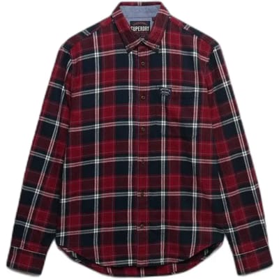 Superdry - Katoenen Lumberjack Overhemd met Lange Mouwen - Heren - Lange mouwen shirts