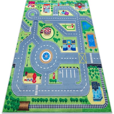 Kleden Rugsx BAMBINO 9028 tapijt wasbaar Stad dieren voor 80x150 cm