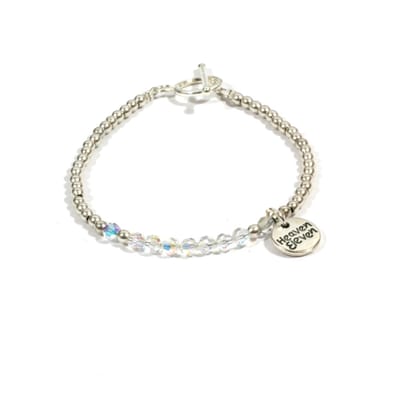 Heaven Eleven - dames armband - Ibiza - Edelstaal RVS kralen 4mm - swarovski elements - 18cm