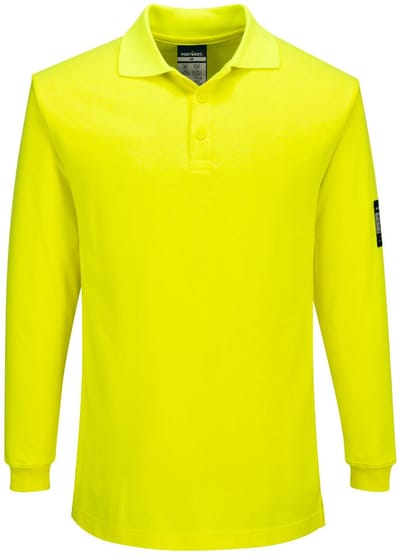 Portwest Modaflame Vlamvertragend Poloshirt met lange mouw FR805 - Geel - L