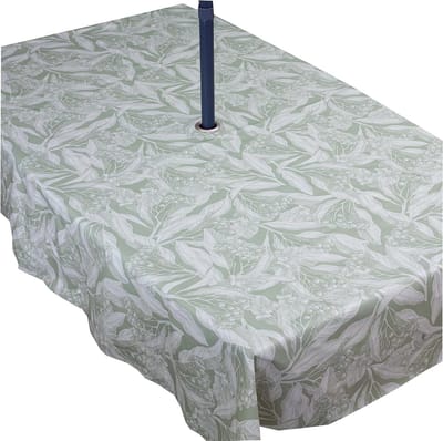 Tafelkleed Tuin - Afwasbaar Kleed - Buiten Eten - Met Parasolgat - 200x140cm - Groen Bessen