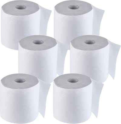 6 Rollen 2-laags Keukenpapier 100% Cellulose - Absorberend en Duurzaam voor Huishouden - 300 Vellen per Rol - Embossed - Wit