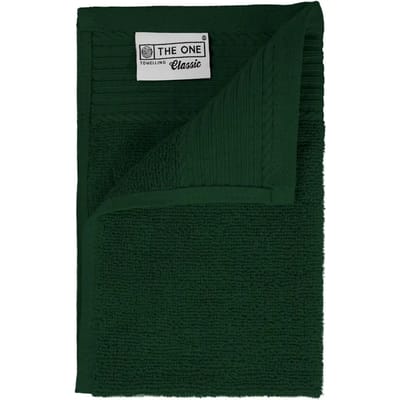 The One Towelling Classic Gastendoek - 30 x 50 cm - Kleine handdoek - Hoge vochtopname - 100% Gekamd katoen - Donkergroen