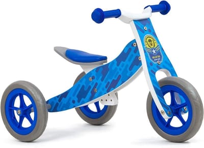 Kinderfiets Driewieler - Loopfiets - Buiten Spelen - 2-in-1 Functie - 75 cm - Blauw