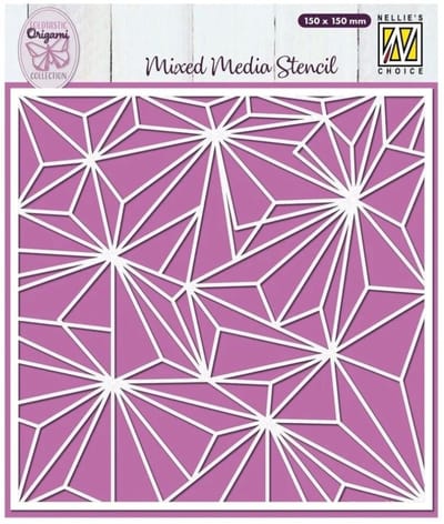 MMS4K-070 - Nellie Snellen Mixed Media Stencil - Origami Stars - sterren