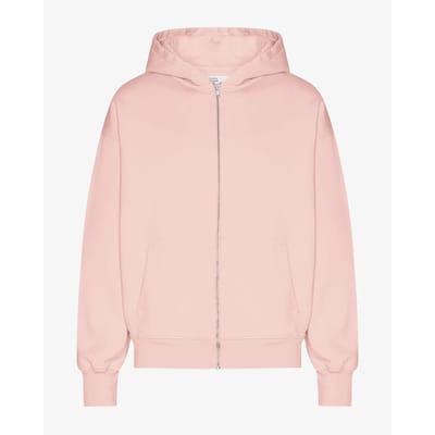 Oversized hoodie met volledige rits Colorful Standard Organic Faded Pink