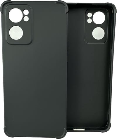 Shockproof Soft TPU hoesje Silicone Case Geschikt voor: Oppo Reno 7 5G - Zwart
