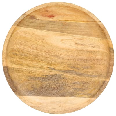 vidaXL - Bijzettafel - rond - 43x43x66 - cm - massief - mangohout